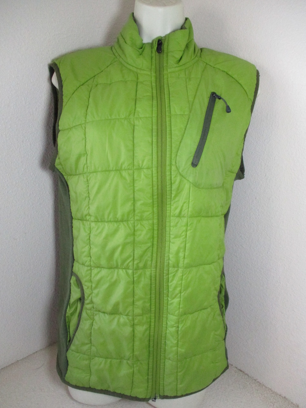 Smartwool Vest Womens M PhD Smartloft Merino Green Quilted Full Zip Pockets